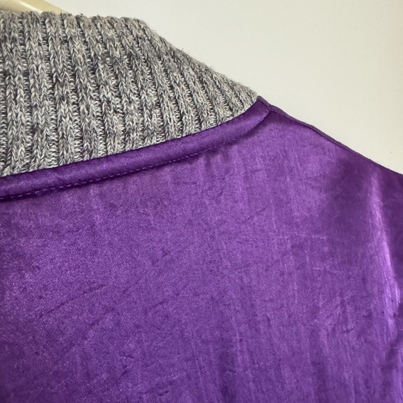 Esprit 1986 Known the World Over purple oversize vintage bomber jacket - Picture 5 of 5